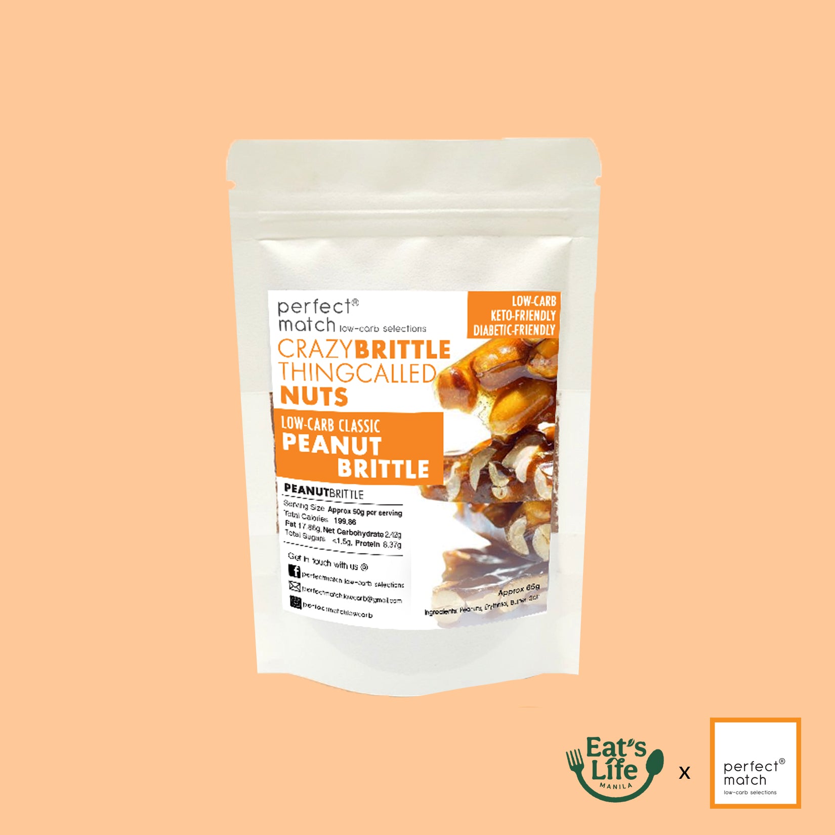 Candied Sugar-Free Peanut Brittle