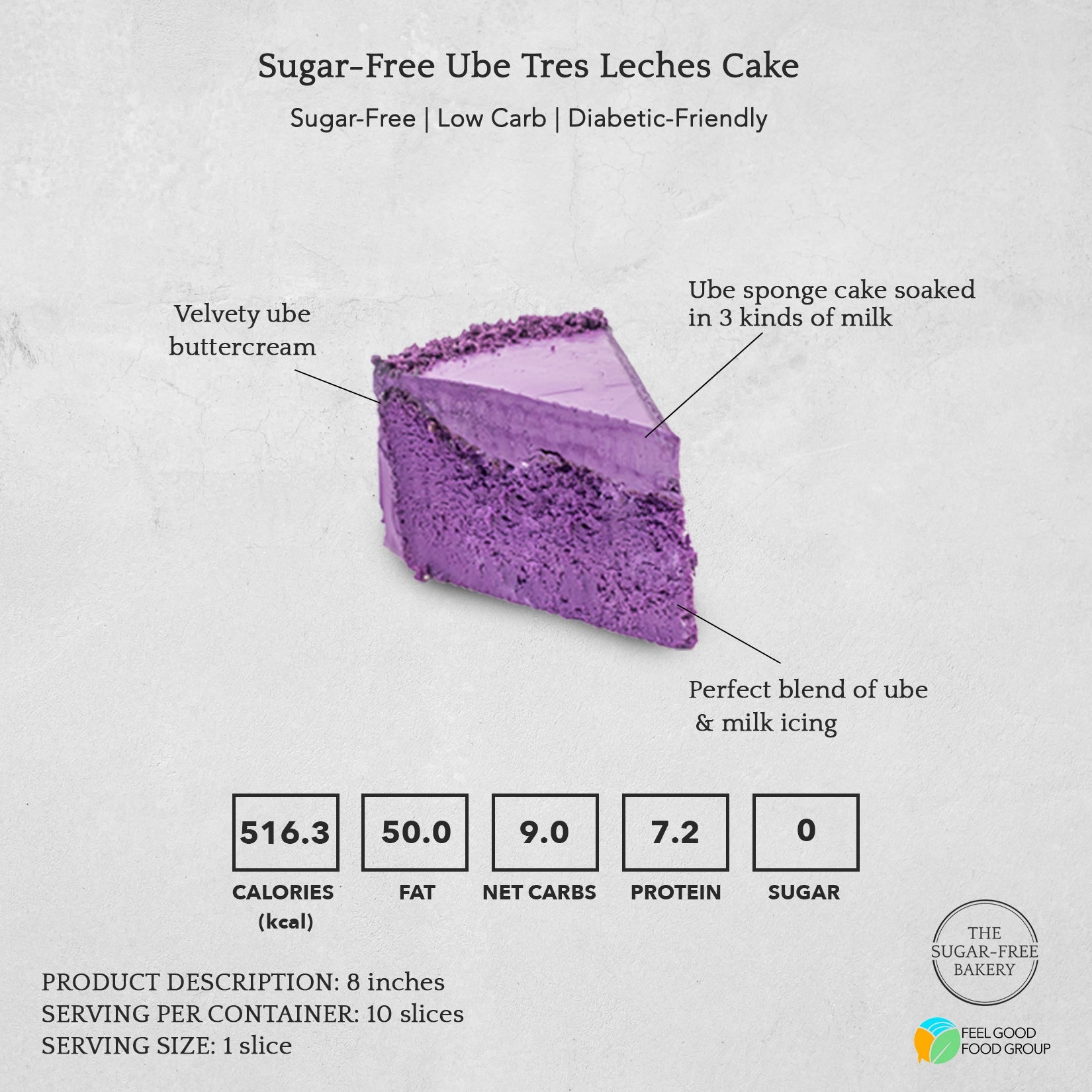 sugar-free ube cake | The Sugar-Free Bakery | Sugar-Free Gifts | Sugar Free Gift | Sugar-Free Cake | Sugar Free Cake | Holiday Gifting | Christmas Gifts | Corporate Gifting | Dessert | Spread | Bread | Very Peri